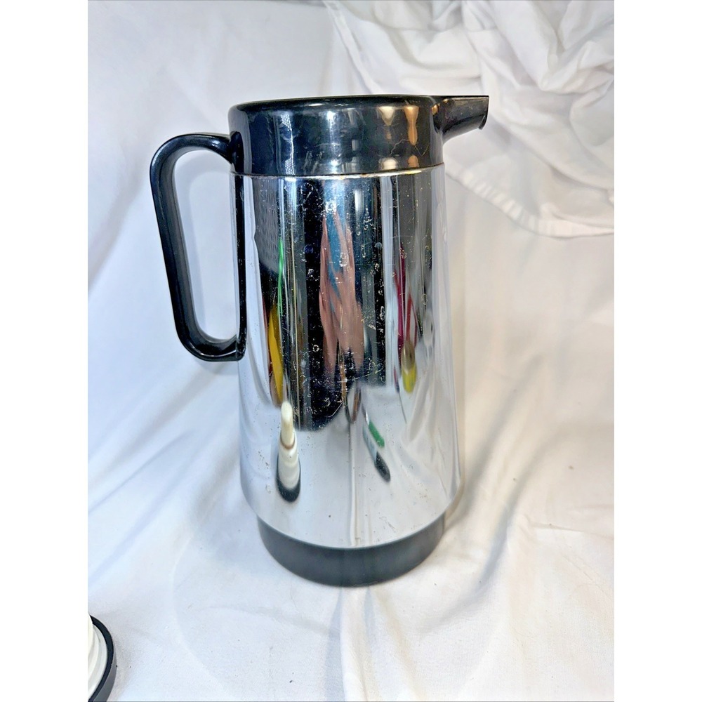 Vintage Takara Vacuum Bottle Thermal Carafe Coffee Pot Server Silver